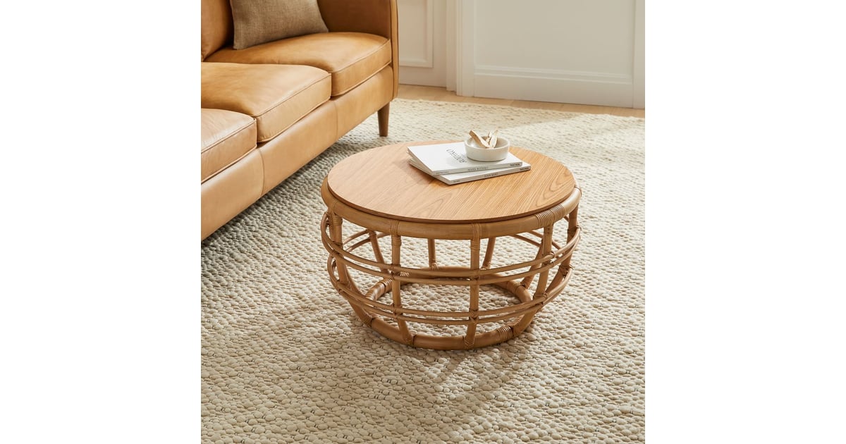 West Elm Savannah Rattan Round Coffee Table | Furniture and Decor From