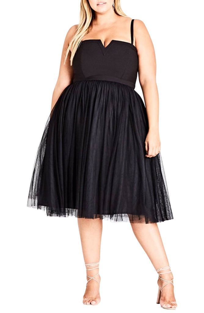 City Chic Power Princess Fit & Flare Dress