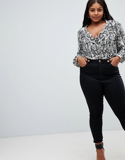 ASOS DESIGN Curve Wrap Top