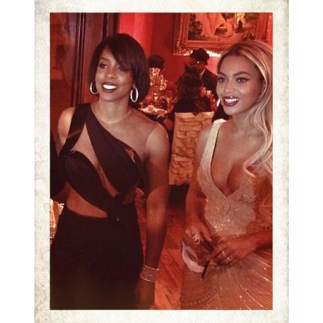 Kelly Rowland and Beyoncé Knowles were dressed to the nines for Tina Knowles's 60th birthday party in New Orleans.
Source: Instagram user beyonce