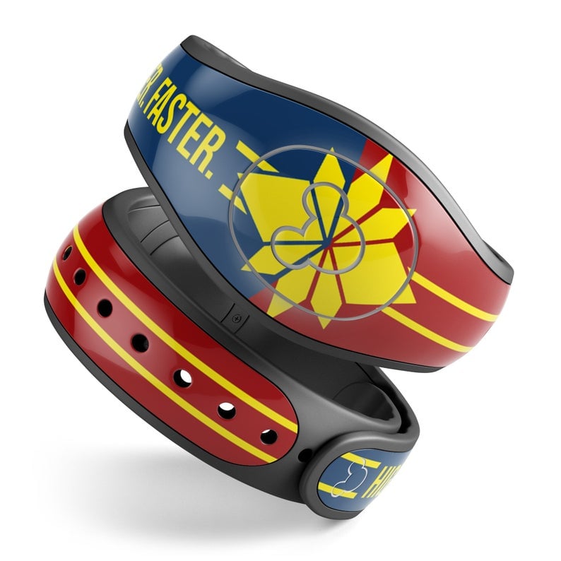 Captain Marvelous "Higher Further Faster" Decal Skin Wrap Kit For the Disney Magic Band 2