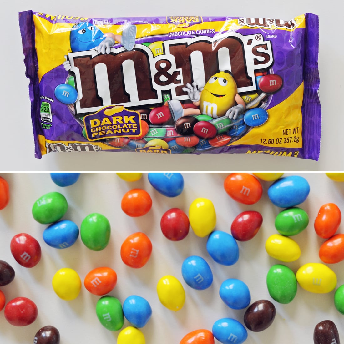 M&M Dark Chocolate Peanut Candies - Mars M&M's Candy Taste Test