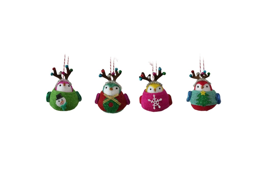 Jingle City Mini Bird Christmas Ornament Set