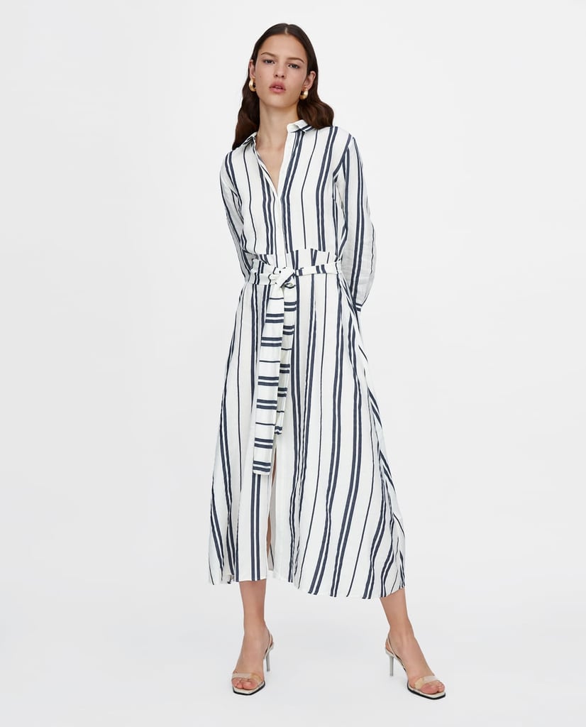 A classic silhouette like this Striped Shirt Dress ($70) is something Meghan keeps in rotation.