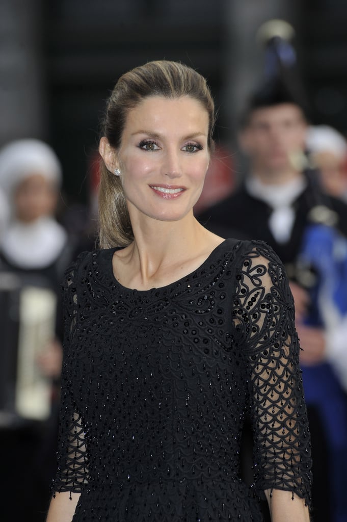 Princess Letizia went glam for an event at the Campoamor Theater in October 2010.