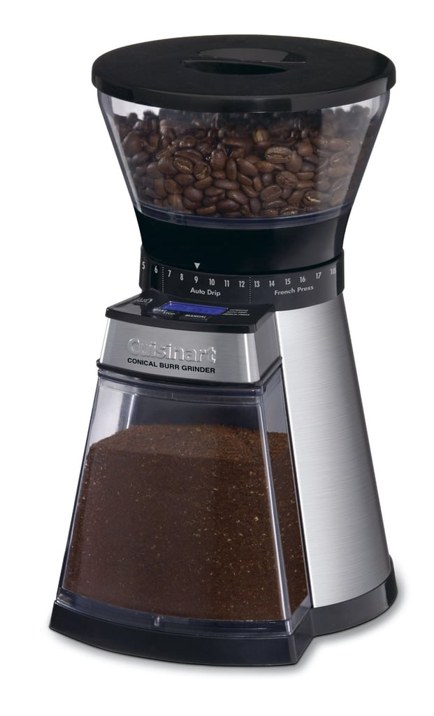 The Cuisinart CBM-18 Conical Burr Programmable Coffee Grinder ($155) makes having freshly ground coffee every morning a cinch.