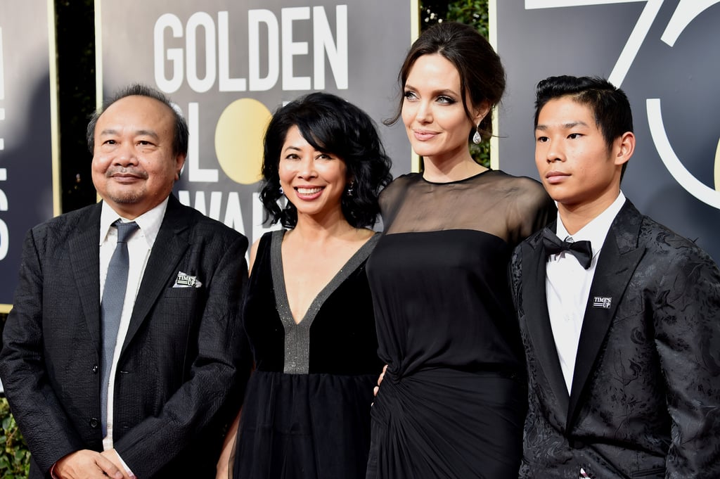 Angelina Jolie and Son Pax at the 2018 Golden Globes