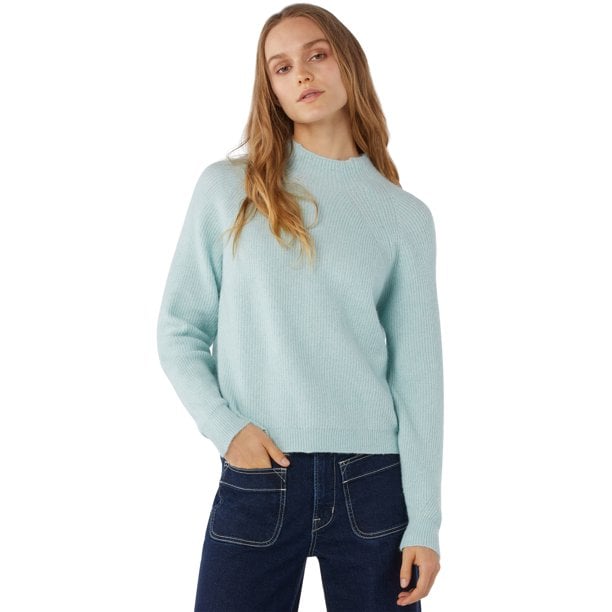Free Assembly Women's Super-Soft Mock Neck Sweater