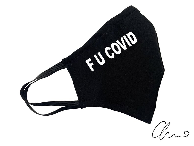 "F U COVID" Fitted Mask