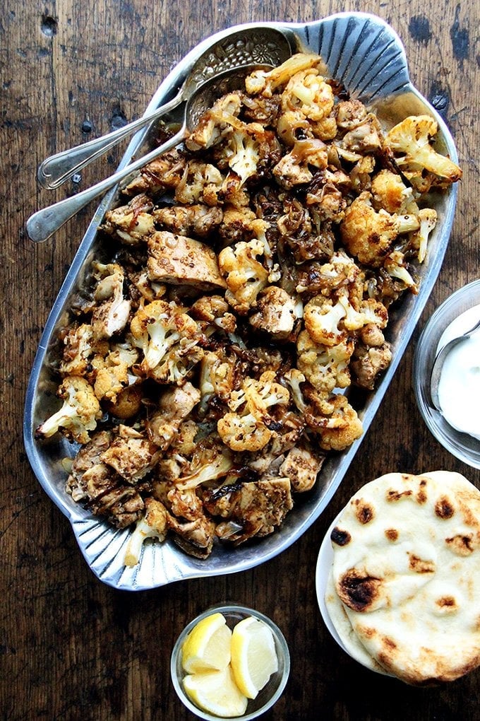 Sheet-Pan Chicken and Cauliflower "Shawarma"