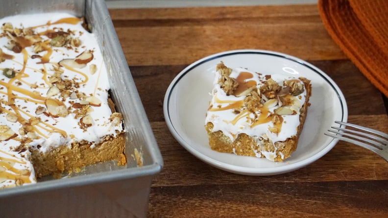 pumpkin dump cake: finished recipe