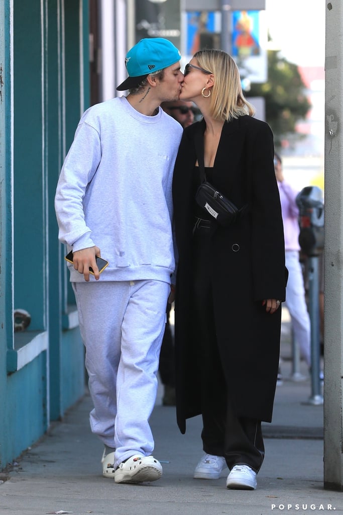 Justin and Hailey Bieber Kissing in LA Pictures March 2020