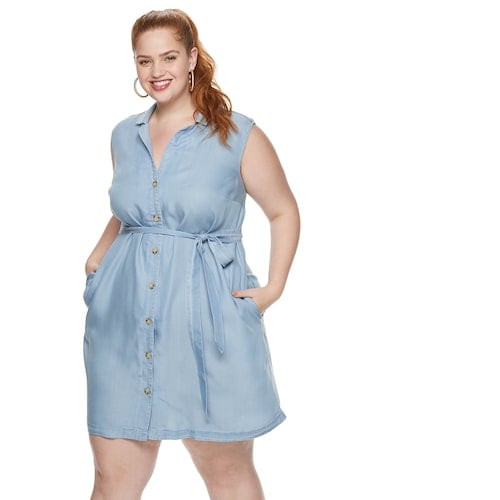 POPSUGAR Plus-Size Mini Shirt Dress