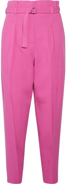 3.1 Phillip Lim Belted Crepe Tapered Pants | Gal Gadot's Pink Suit