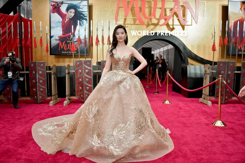 Liu Yifei Wearing Elie Saab at the Mulan Premiere