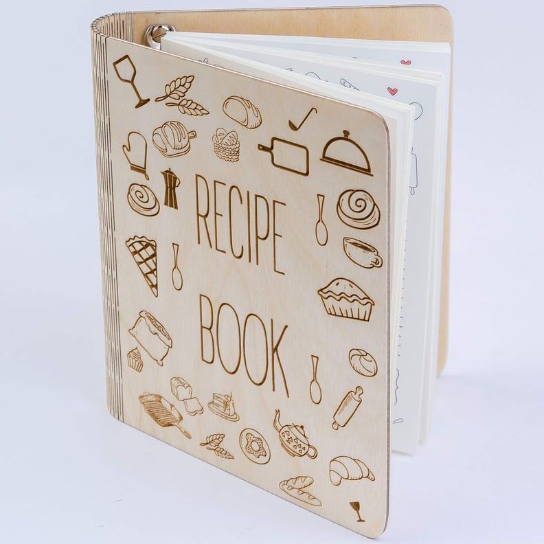 Customizable Wooden Blank Recipe Book Binder