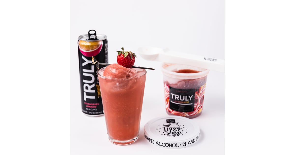 Truly Strawberry Lemonade Sorbet Truly and Tipsy Scoop Boozy Lemonade