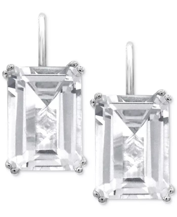 Macy's Lime Quartz Leverback Drop Earrings