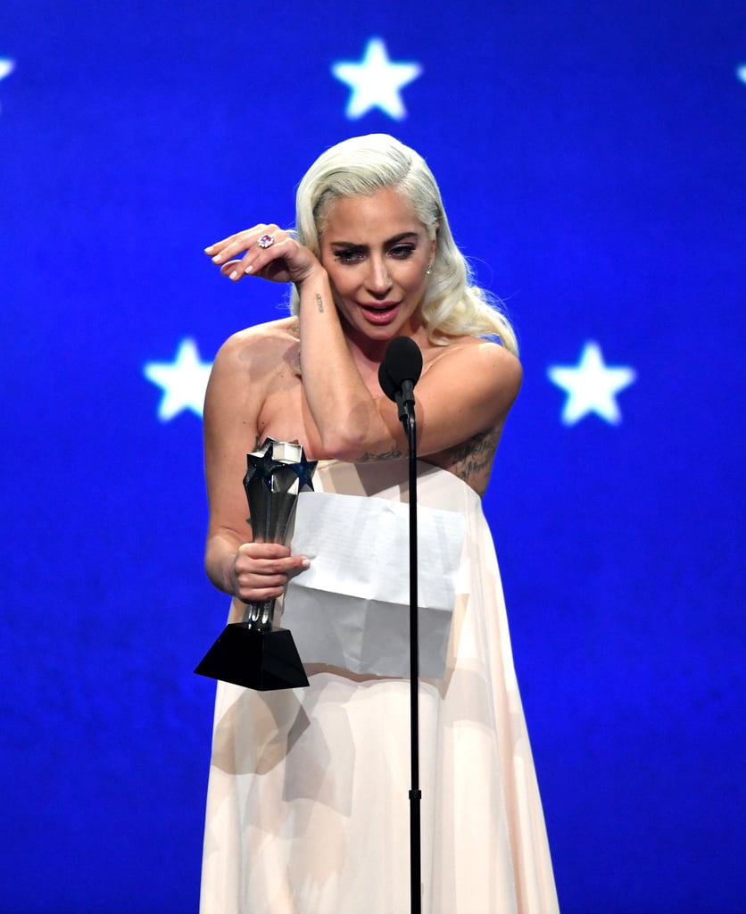 Lady Gaga Best Actress Critics Choice Speech 19 Video Popsugar Entertainment