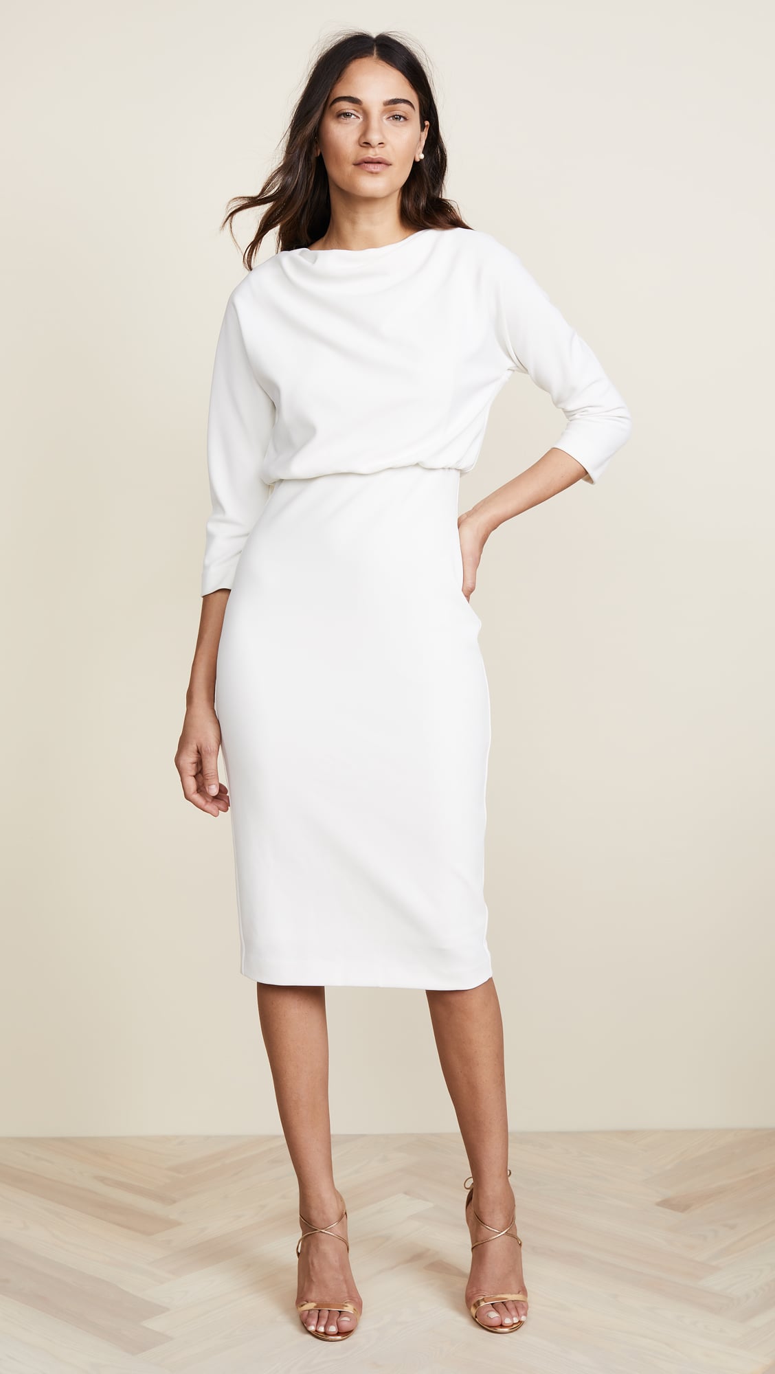Badgley Mischka Collection Long Sleeve Dress Walk Down the Aisle
