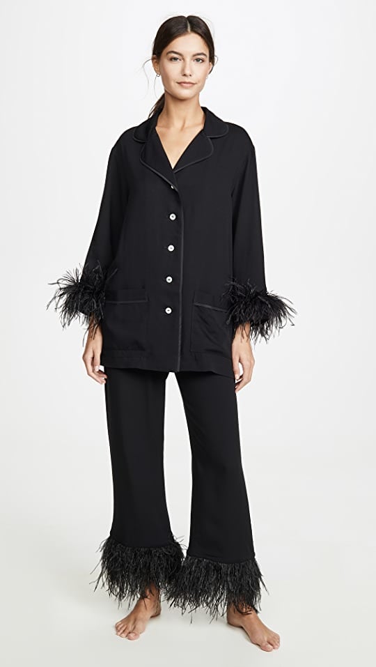 Fashion Gifts: Sleeper "Black Tie" PJ Set With Feathers