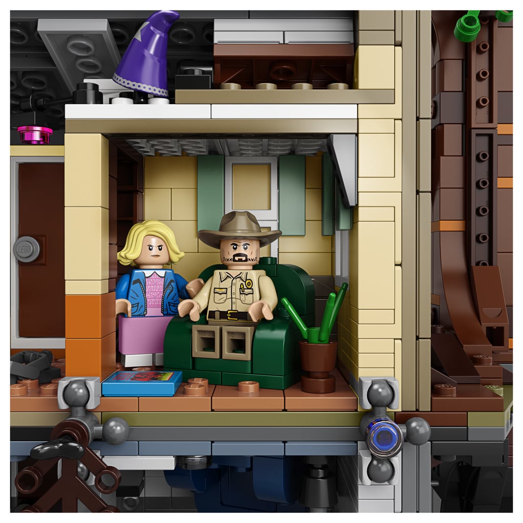 Hopper and Eleven in the Byers's Dining Room Stranger Things Lego Set 2019 POPSUGAR Family