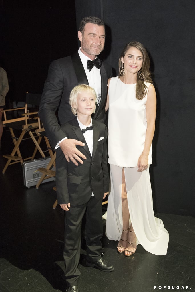 Pictured: Alexander Schreiber, Liev Schreiber, and Keri Russell