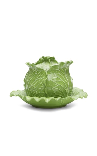 Tory Burch Home Lettuce Ware Covered Tureen