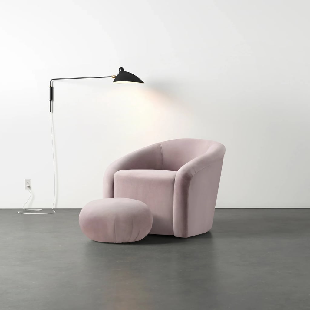 A Pink Chair: Barlet Chair and Ottoman