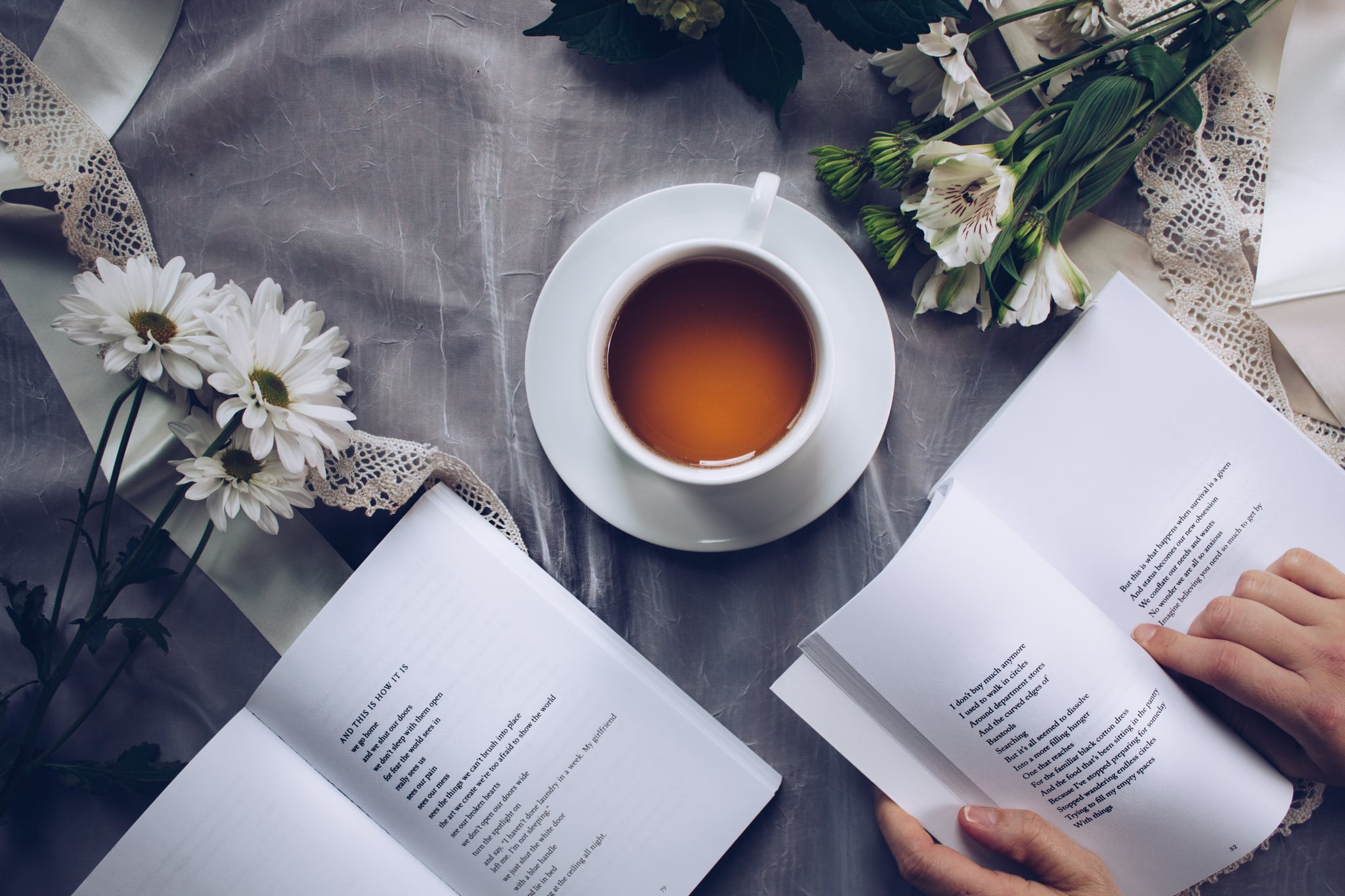Image result for tea and books