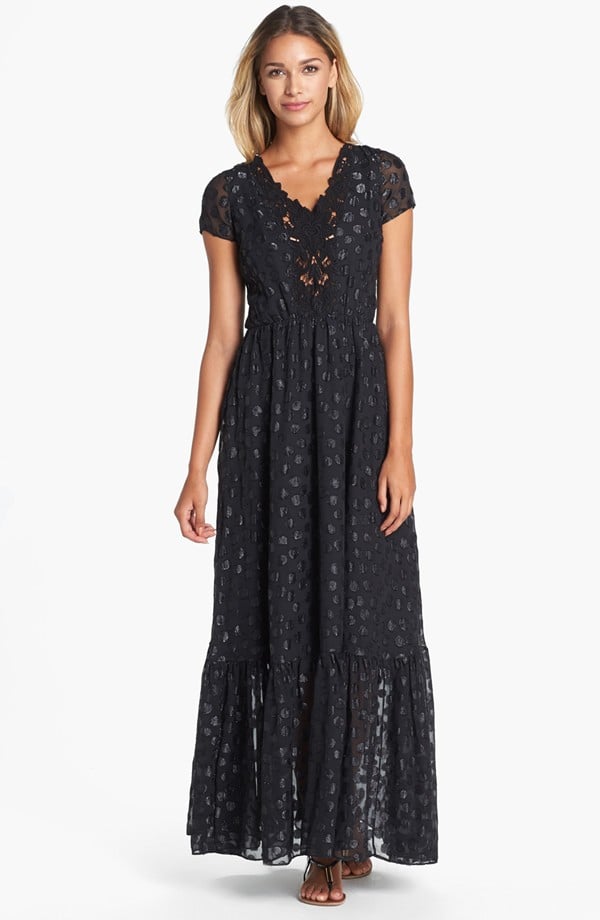 Dress the Population Evan Metallic Dot Maxi Dress ($198)