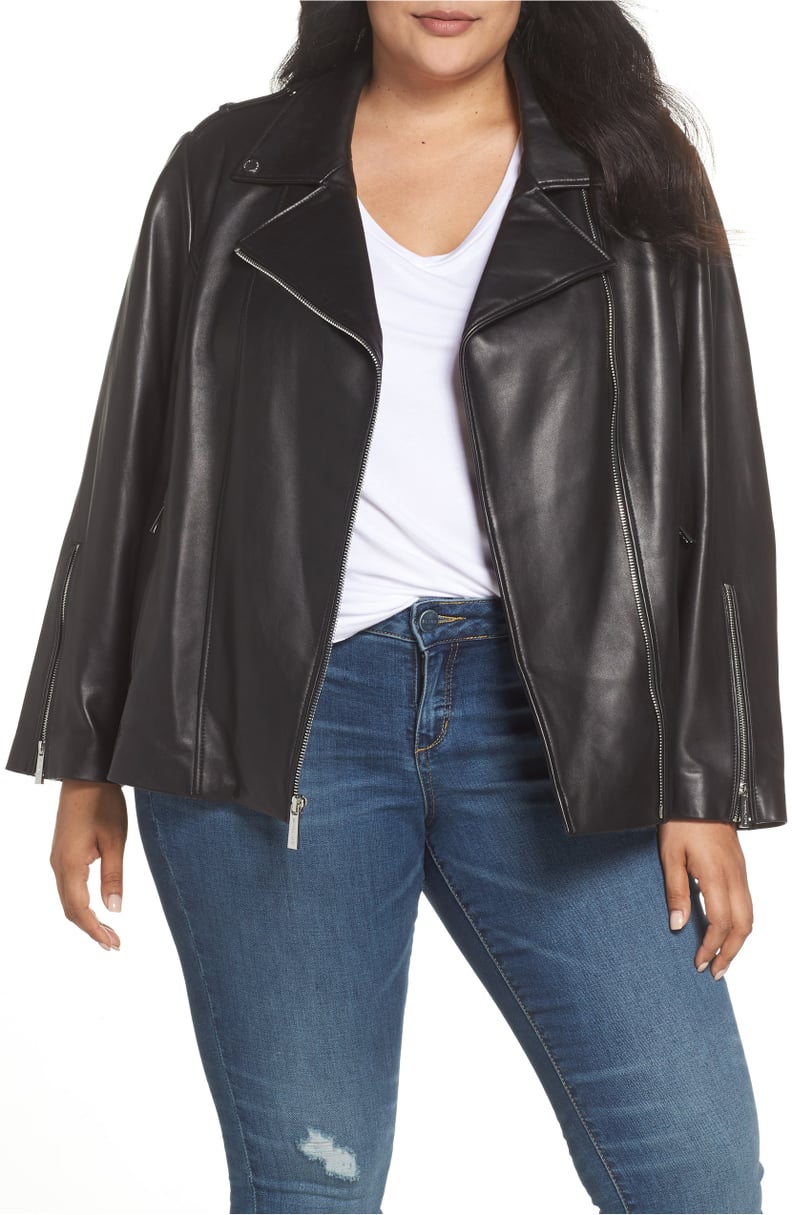 Michael Kors Classic Leather Moto Jacket