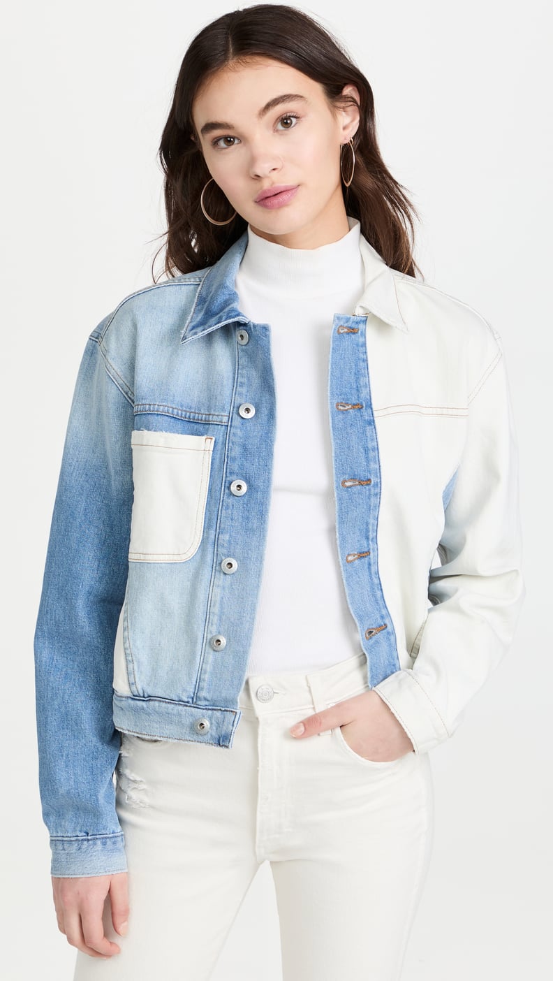 A Colorblocked Jean Jacket: Jonathan Simkhai Standard Emma Tanaka Boxy Denim Jacket
