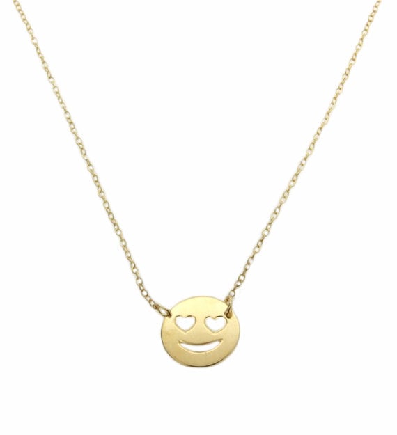 Heart eyes emoji necklace