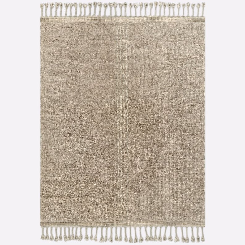 A Cozy Area Rug: West Elm Center Stripe Shag Rug