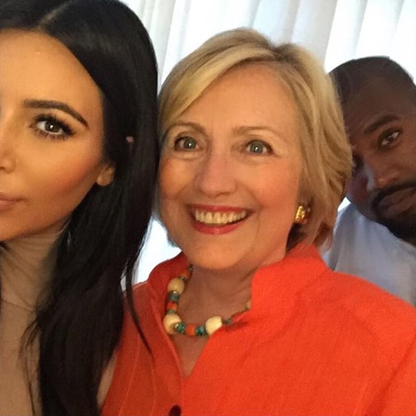 Naturally, Kim Kardashian had to take a selfie when she and husband Kanye West met Hillary in August 2015. She wrote in the caption, "I got my selfie!!! I really loved hearing her speak & hearing her goals for our country! #HillaryForPresident."
