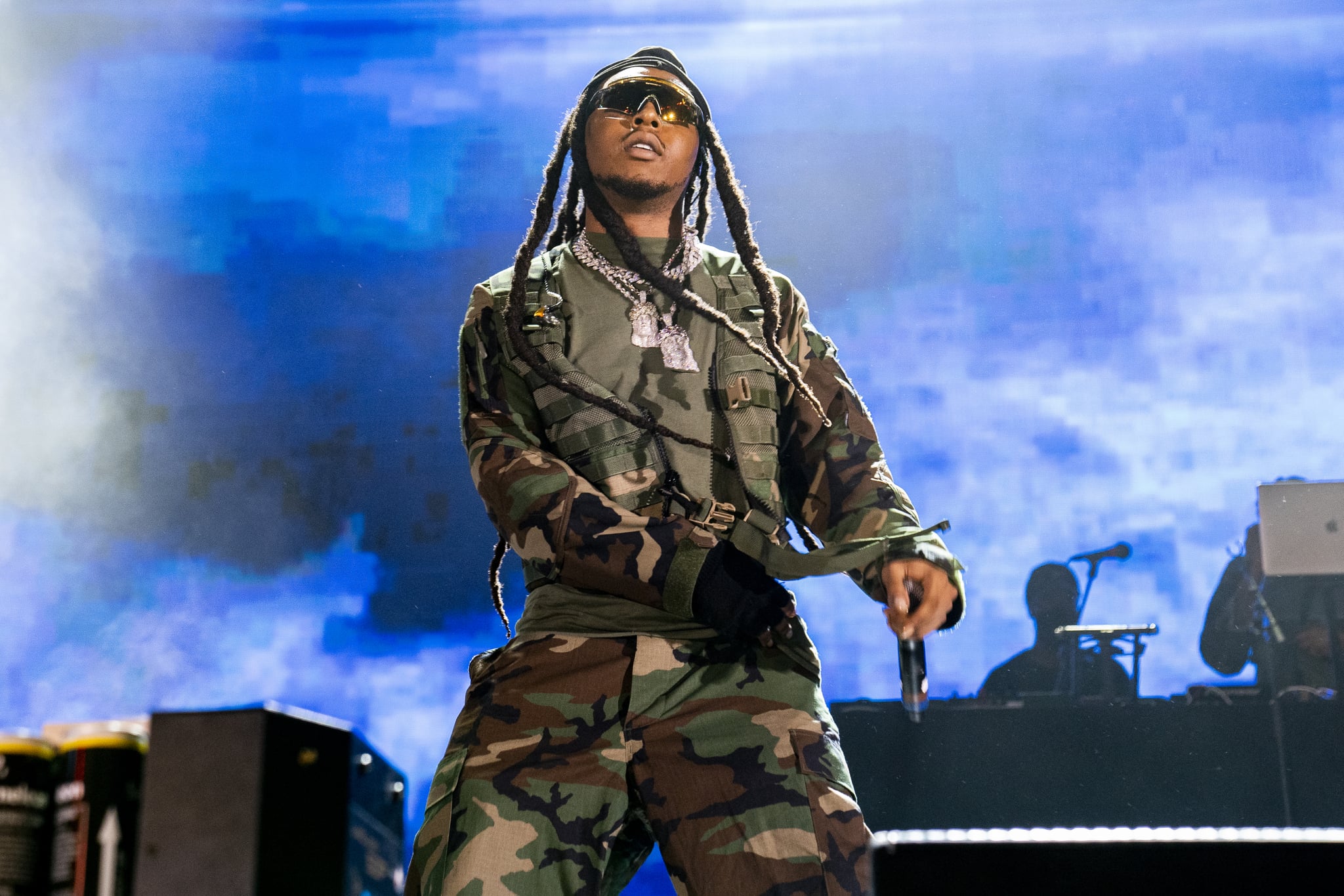 Takeoff performing at Lil Weezyana 2022 at Champions Square.