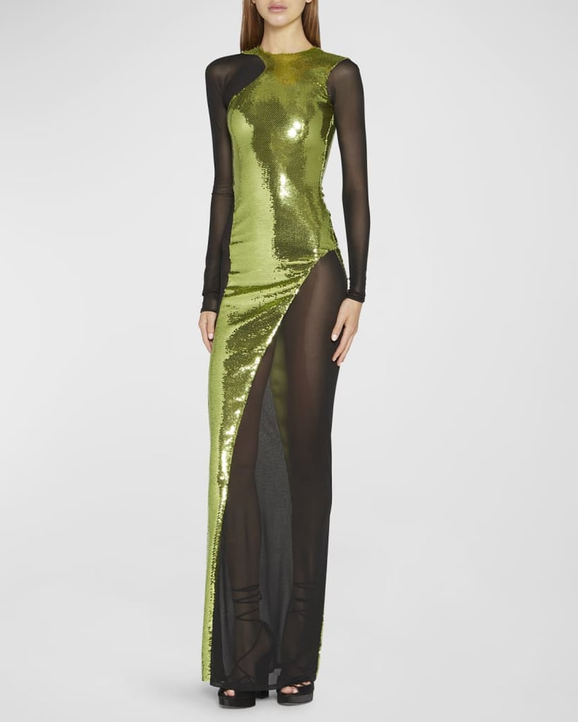Tom Ford Mesh Evening Dress With Liquid Sequins