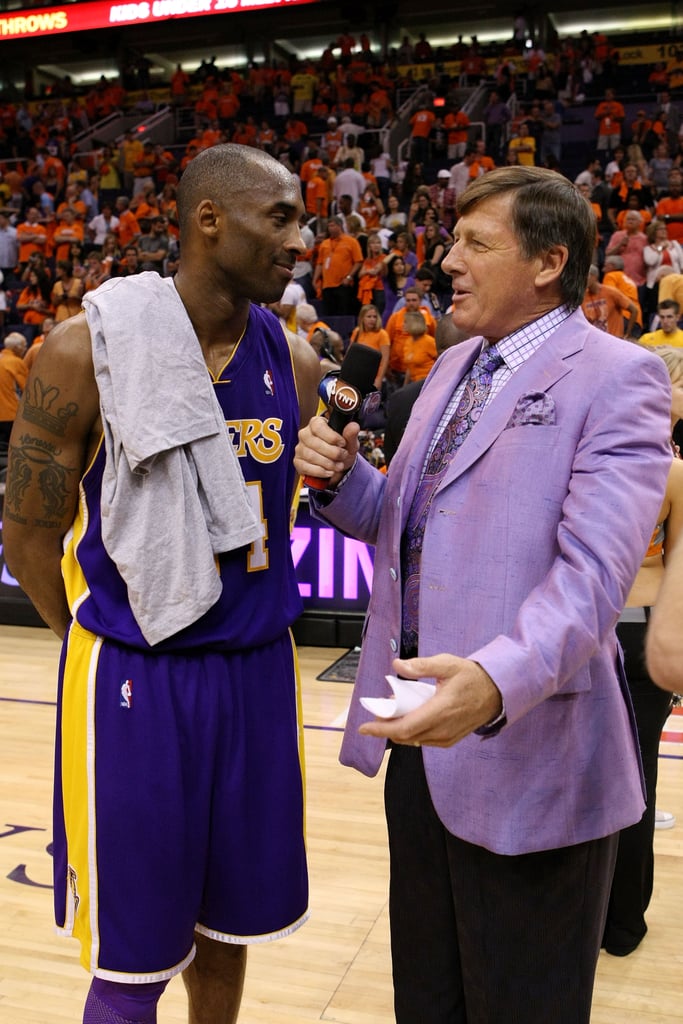Craig Sager in a Purple Suit