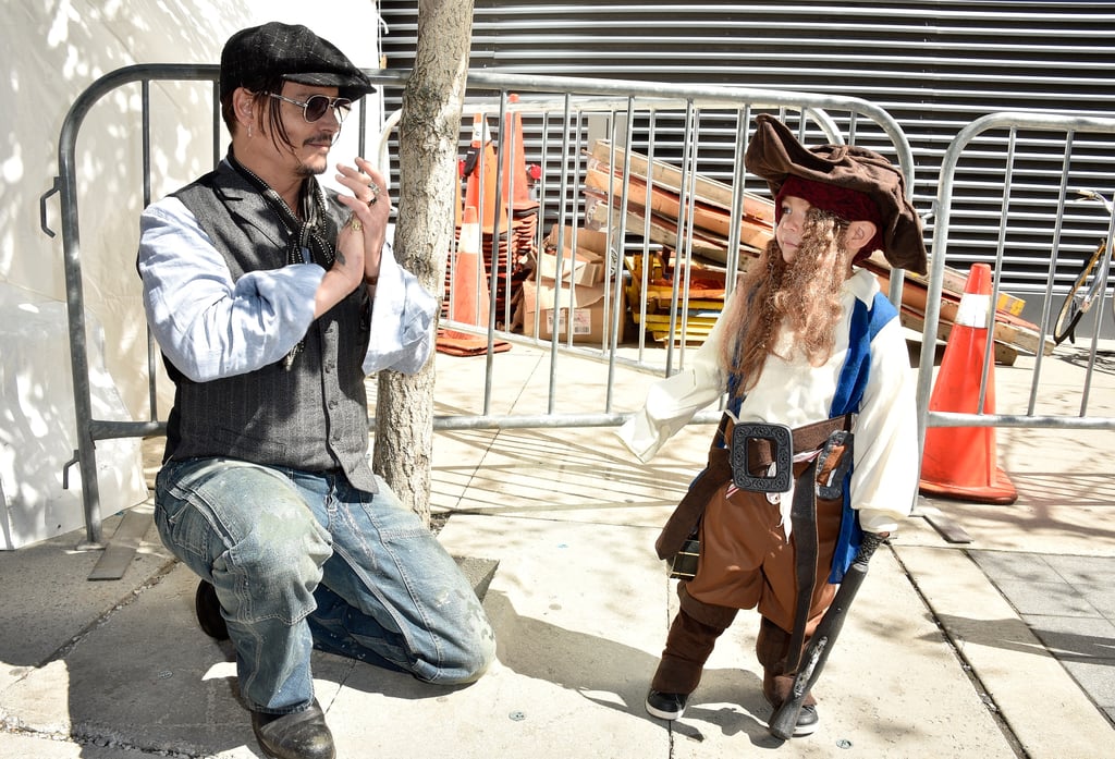 Johnny Depp Meets Mini Captain Jack Sparrow