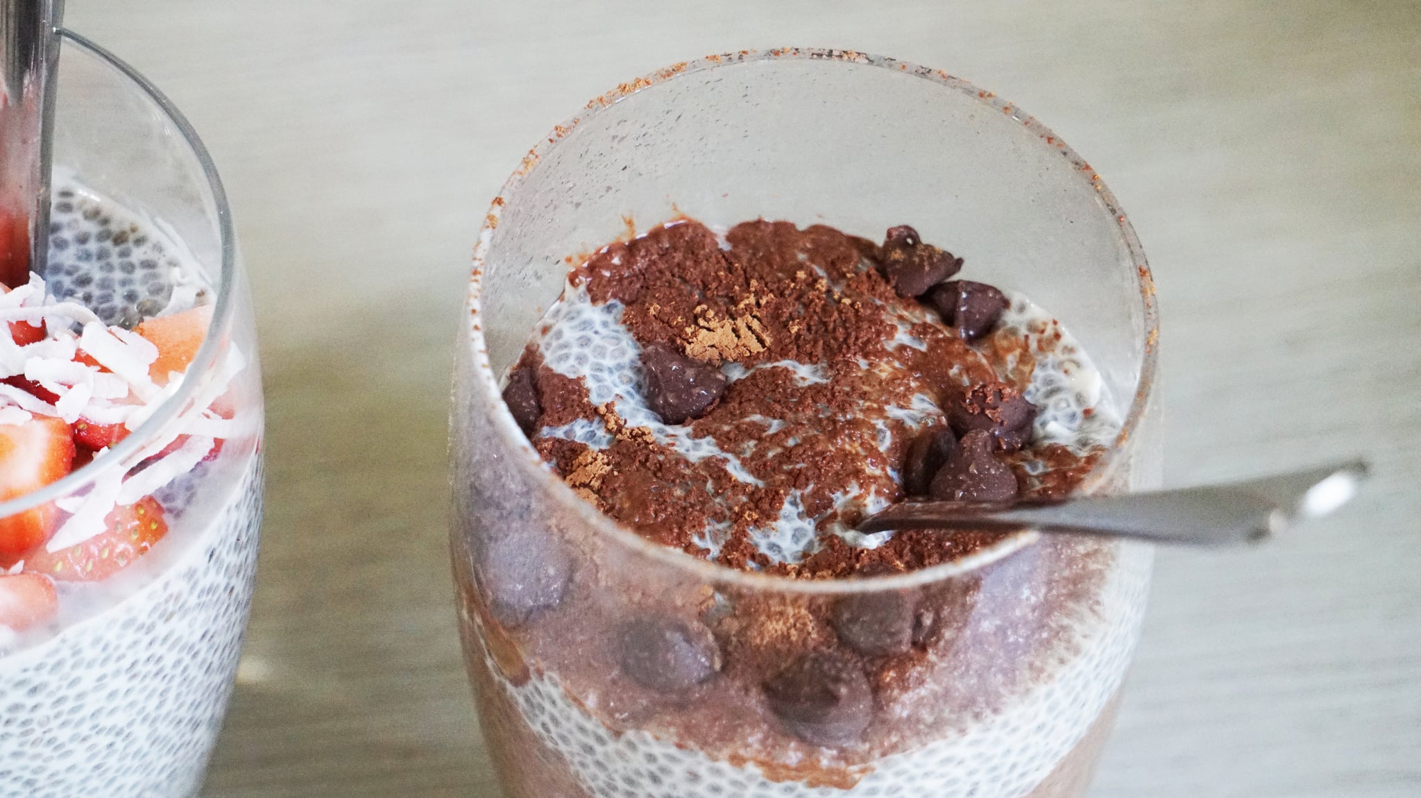 chocolate chia seed pudding: finished recipe