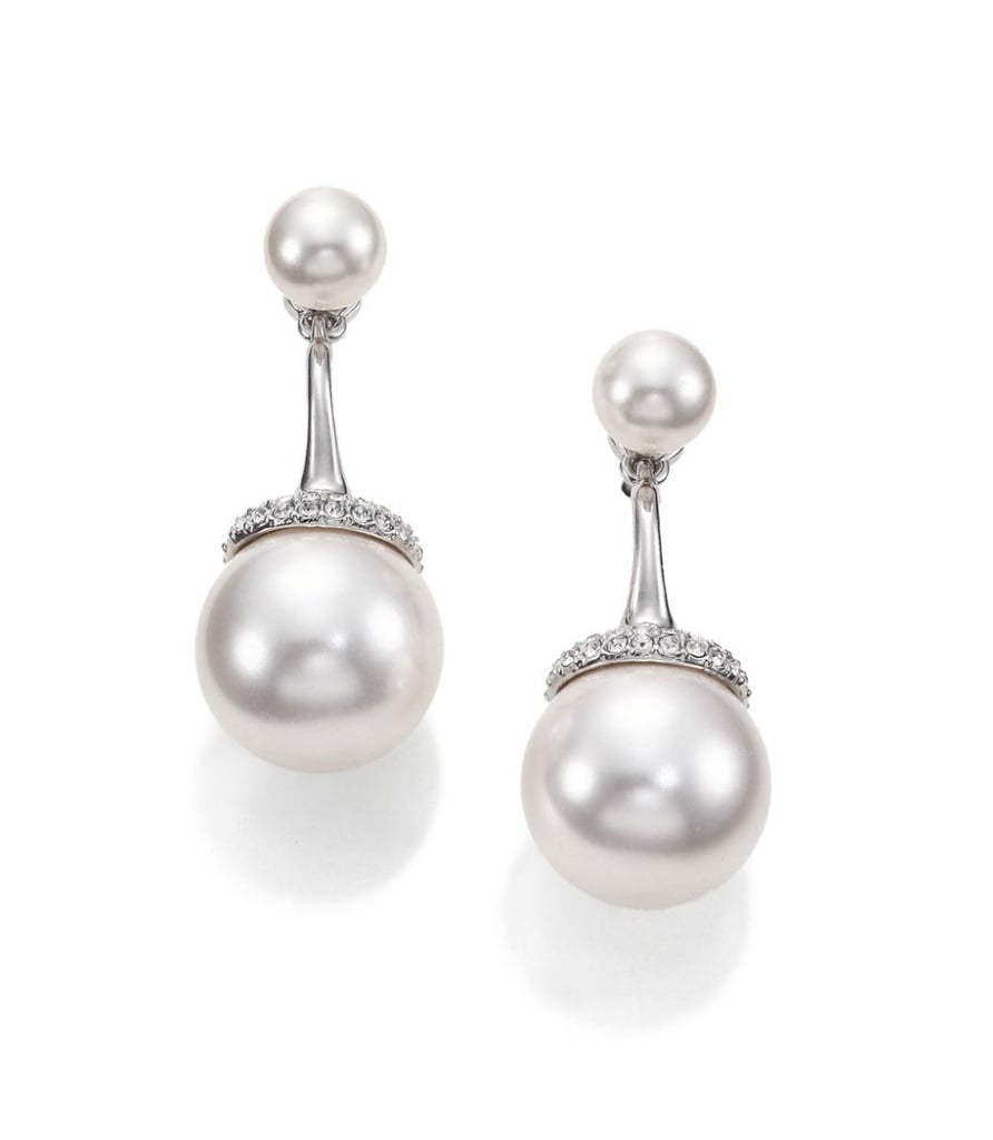 Adriana Orsini Caged Pearl Drop Earrings ($85)