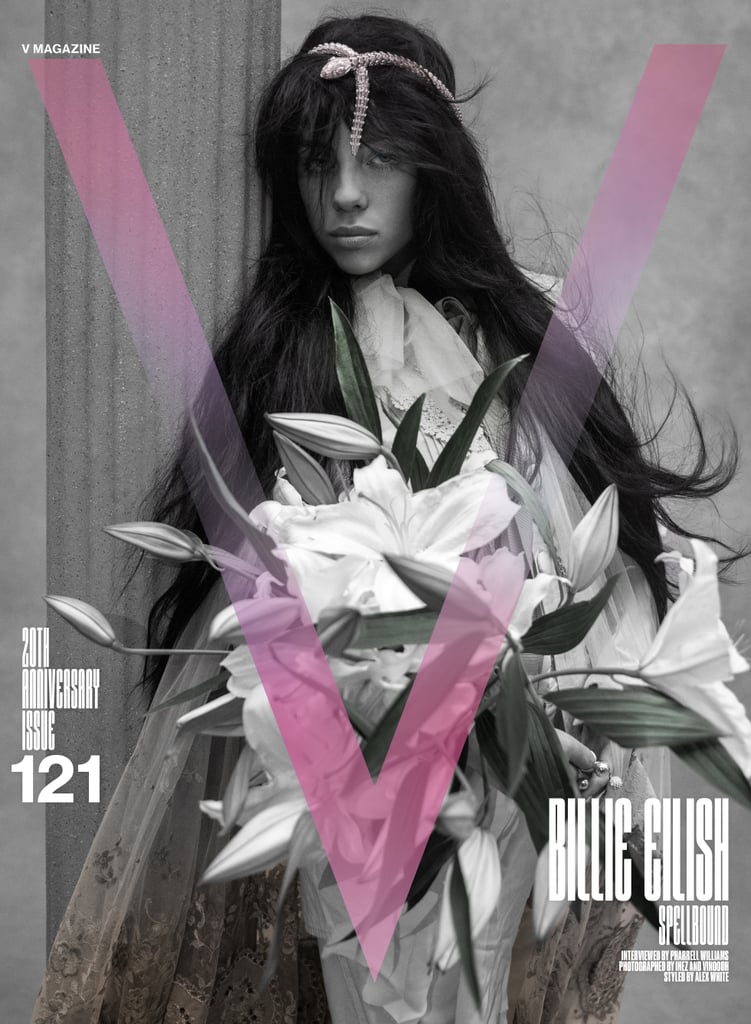 Billie Eilish With Long Hair and Bangs in V Magazine