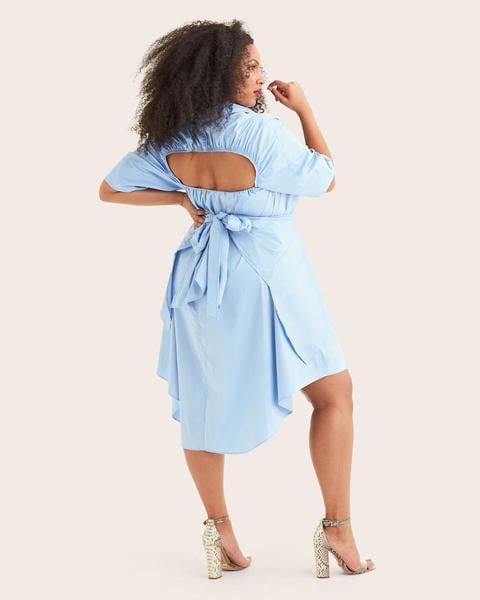 Tome Open Back Shirtdress
