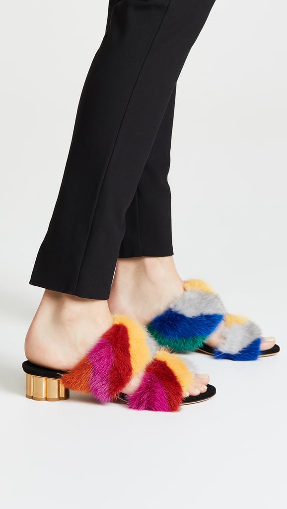 ferragamo fur slides