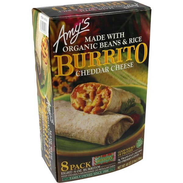 Best Costco Frozen Food Amy's Cheddar Beans, Rice, and Cheese Burrito