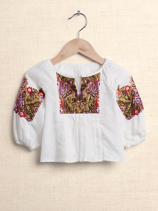 Banana Republic Baby Embroidered Linen Blouse