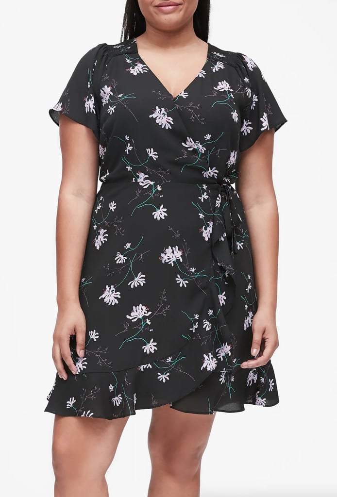 Floral Ruffle Wrap Dress