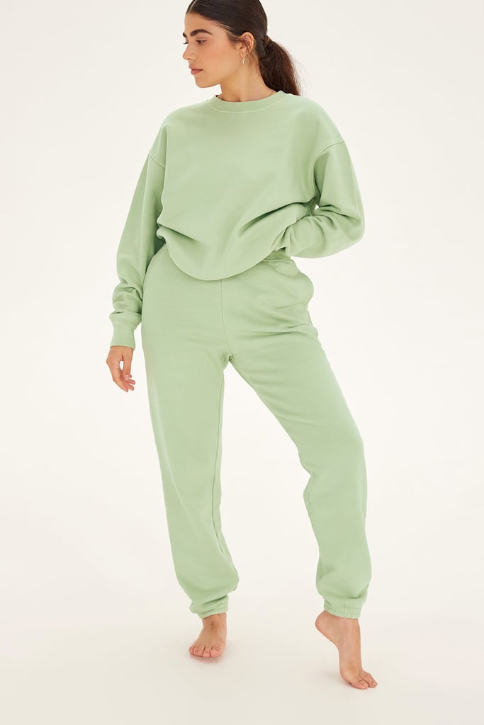 Girlfriend Collective Pistachio Classic Jogger and Sweatshirt