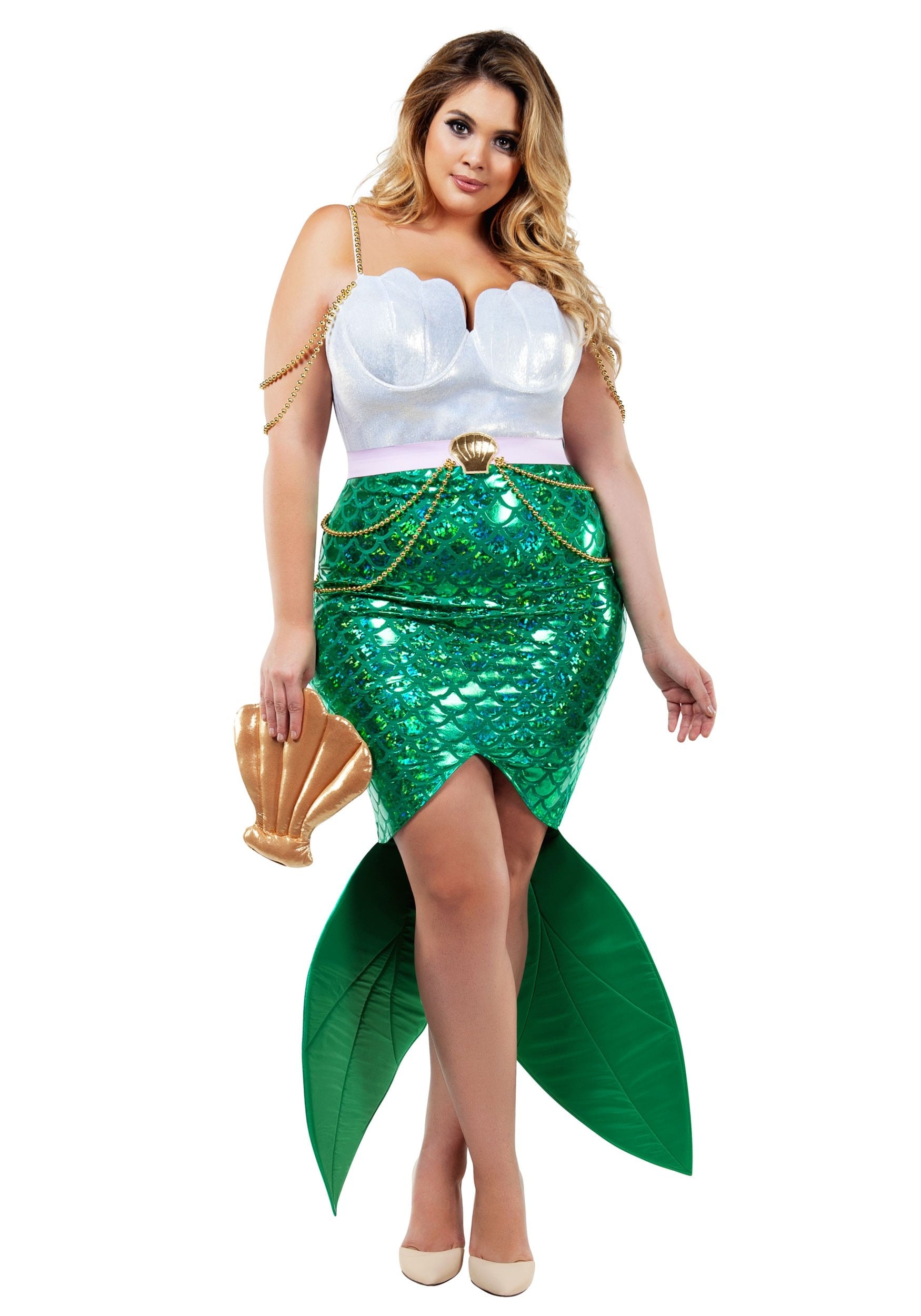 Alluring Sea Siren Mermaid Costume. 